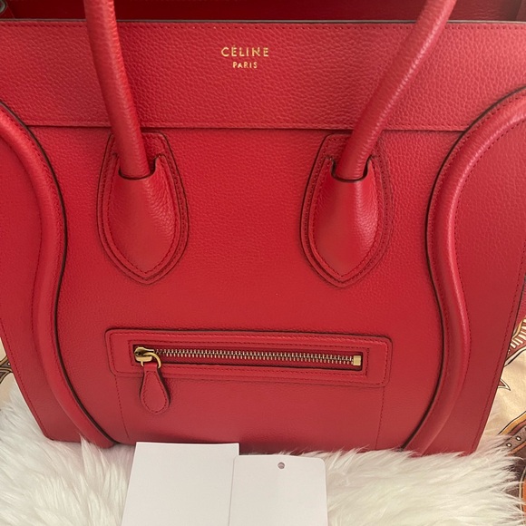 Celine in Pristine condition Red Mini Luggage Handbag. - Picture 1 of 11